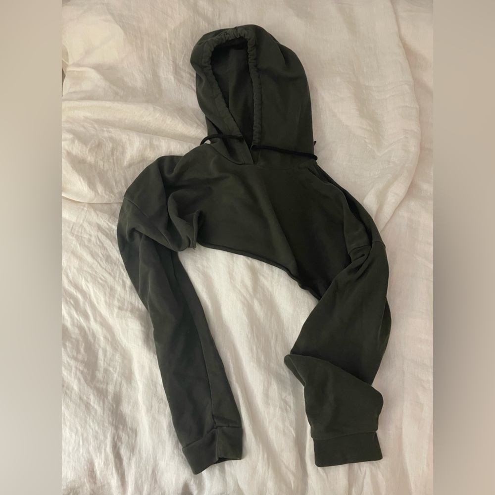 Cropper Hunter Green Hoodie